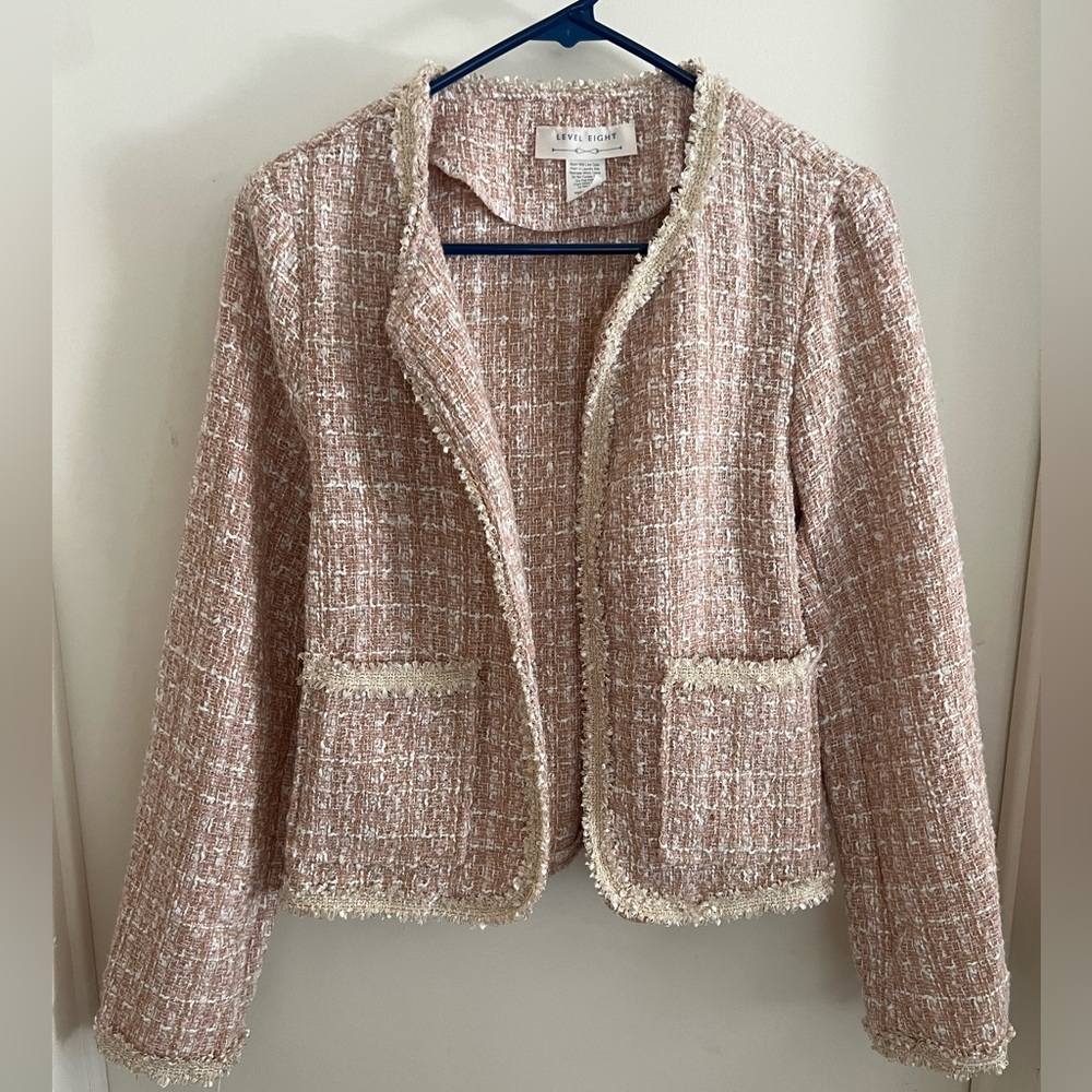 Blush pink blazer, Level Eight brand, size M